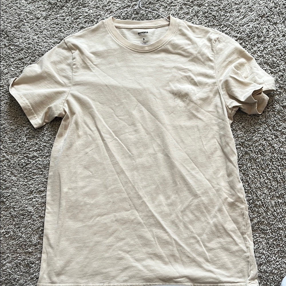 Sonoma Cream Short Sleeve Tee Classic Comfort